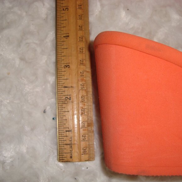 COLIN STUART Orange Sparkle Thong Flip Flop Platform Wedge Sandals Shoes sz 5 - Picture 5 of 9